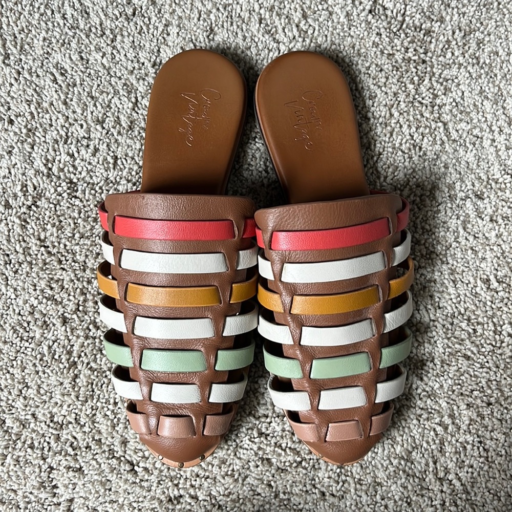 Crown Vintage | Multicolor Leather Mules
